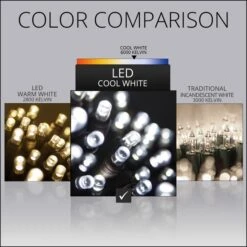 5mm Cool White LED StretchNet Pro Tree Wrap Lights, Brown Wire -Xmas Lights Store wgl led BRN WIRE 5mm cool white 1